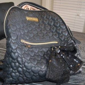 Betsey Johnson Black Backpack